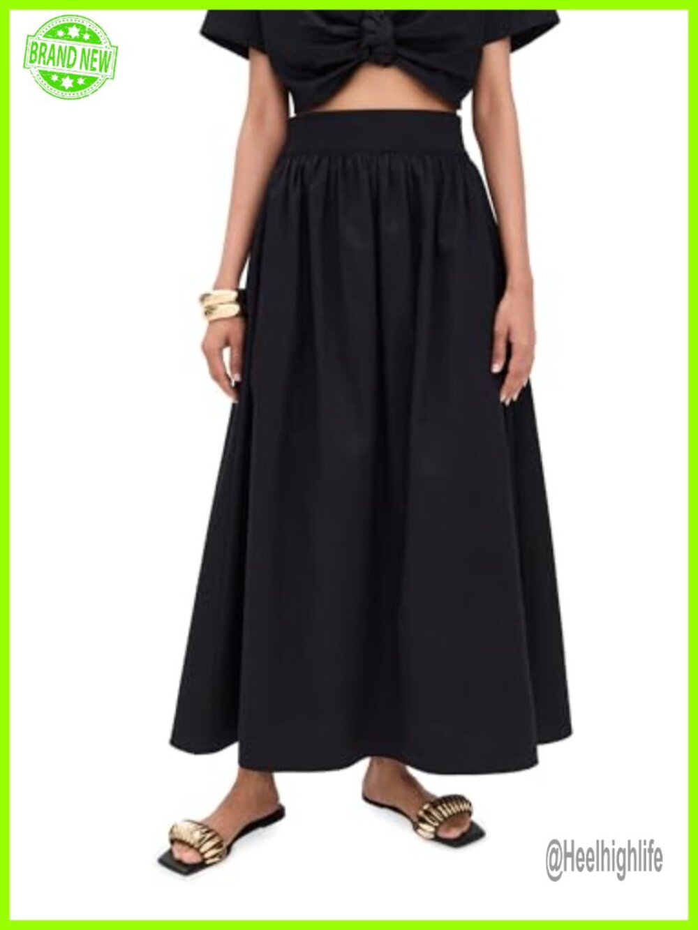 100% Cotton High Rise Wear to Work Skirt, On-Seam Side Pockets, Dry Clean Only